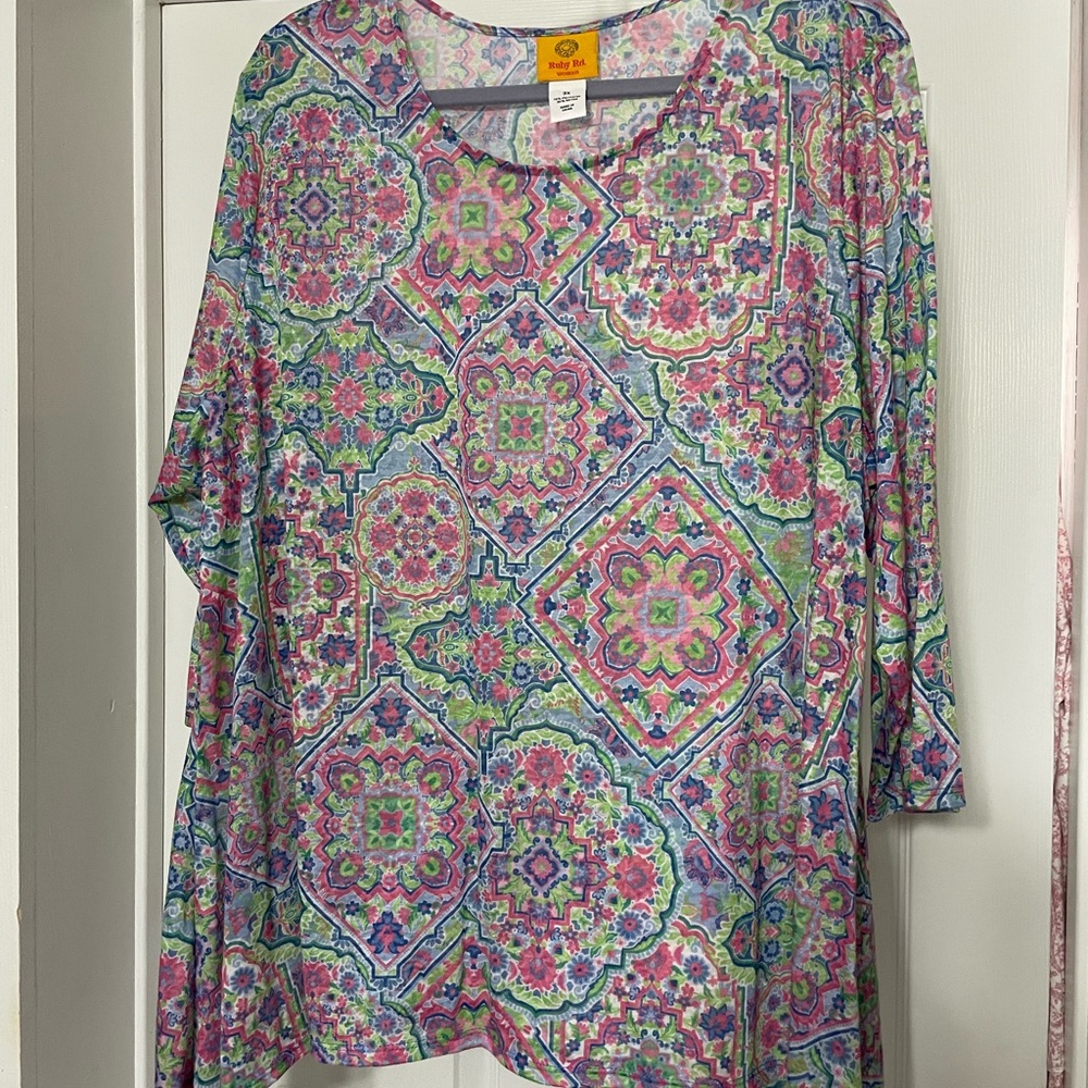 Ruby Rd. Top/Tunic 3X. EUC
